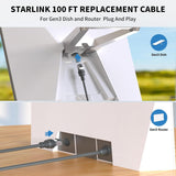 Darrahopens Electronics > Networking > Bridges & Routers 100FT/ 30M Starlink Gen 3 Cable for Starlink Standard Generation 3
