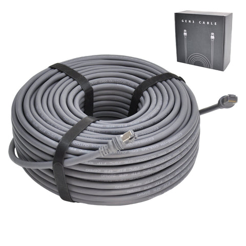 Darrahopens Electronics > Networking > Bridges & Routers 46M/150FT Replacement Gen 3 Cable 26AWG for Starlink Rectangular Satellite V3 Waterproof Weatherproof High Speed Supports Bandwidths up to 1200Mbps Gray