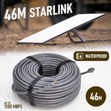 Darrahopens Electronics > Networking > Bridges & Routers 46M/150FT Replacement Gen 3 Cable 26AWG for Starlink Rectangular Satellite V3 Waterproof Weatherproof High Speed Supports Bandwidths up to 1200Mbps Gray
