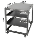Darrahopens Electronics > Networking > Bridges & Routers Alston 12U Open Frame Server Rack Hifi Device Rack with Vented Shelves Heavy Duty 4-Post AV/IT Network Rack Free Standing with Lockable Casters
