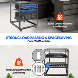 Darrahopens Electronics > Networking > Bridges & Routers Alston 12U Open Frame Server Rack Hifi Device Rack with Vented Shelves Heavy Duty 4-Post AV/IT Network Rack Free Standing with Lockable Casters