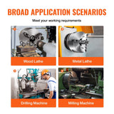 Darrahopens Electronics > Printer Accessories & Supplies > Calculators VEVOR 3-Jaw Lathe Chuck, 200 mm, Self-Centering Lathe Chuck, 4-200 mm Clamping Range with T-key Fixing Screws Hexagon Wrench, for Lathe 3D Printer Machining Center Milling Drilling Machine