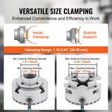 Darrahopens Electronics > Printer Accessories & Supplies > Calculators VEVOR KP2-3/4 Lathe Chuck, 4-Jaw 70 mm Diameter, Metal Lathe Chuck Turning Machine Accessories, Self-centering Tool, for Lathe, Precision Machining, Grinding Machines, Milling Machines
