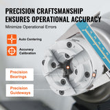 Darrahopens Electronics > Printer Accessories & Supplies > Calculators VEVOR KP2-3/4 Lathe Chuck, 4-Jaw 70 mm Diameter, Metal Lathe Chuck Turning Machine Accessories, Self-centering Tool, for Lathe, Precision Machining, Grinding Machines, Milling Machines