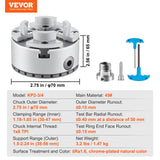 Darrahopens Electronics > Printer Accessories & Supplies > Calculators VEVOR KP2-3/4 Lathe Chuck, 4-Jaw 70 mm Diameter, Metal Lathe Chuck Turning Machine Accessories, Self-centering Tool, for Lathe, Precision Machining, Grinding Machines, Milling Machines