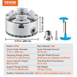 Darrahopens Electronics > Printer Accessories & Supplies > Calculators VEVOR KP96 Lathe Chuck, 4-Jaw 96 mm Diameter, Metal Lathe Chuck Turning Machine Accessories, Self-centering Tool, for Lathe, Precision Machining, Grinding Machines, Milling Machines