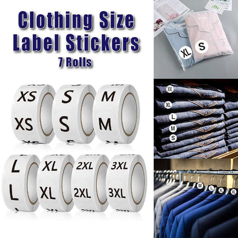 Darrahopens Electronics > Printer Accessories & Supplies > Label Makers 7 Rolls Clothing Size Label Sticker 1Inch Round Size Sticker Labels Self Adhesive