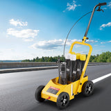 Darrahopens Electronics > Printer Accessories & Supplies > Label Makers VEVOR Striping Line Marking Machine, 610 x 330 x 900 mm, 4-Wheel, Heavy Duty Striping Line Machine with 56-102 mm Adjustable Width, Make Clear Edge Line for Roads, Parking Lots, Sports Field, Yellow