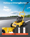 Darrahopens Electronics > Printer Accessories & Supplies > Label Makers VEVOR Striping Line Marking Machine, 610 x 330 x 900 mm, 4-Wheel, Heavy Duty Striping Line Machine with 56-102 mm Adjustable Width, Make Clear Edge Line for Roads, Parking Lots, Sports Field, Yellow