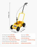 Darrahopens Electronics > Printer Accessories & Supplies > Label Makers VEVOR Striping Line Marking Machine, 610 x 330 x 900 mm, 4-Wheel, Heavy Duty Striping Line Machine with 56-102 mm Adjustable Width, Make Clear Edge Line for Roads, Parking Lots, Sports Field, Yellow
