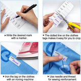 Darrahopens Electronics > Printer Accessories & Supplies > Labels 200 pcs iron-on name labels with pen - washable labels - woven labels for clothing, school uniforms, bags, towels, hats, gloves, scarves