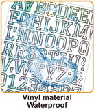 Darrahopens Electronics > Printer Accessories & Supplies > Labels Letter stickers - 10-sheet vinyl letter stickers - 1.5-inch self-adhesive alphabet and number stickers - waterproof - suitable for mailboxes, windows, doors, cars, boats, house numbers (Style B)