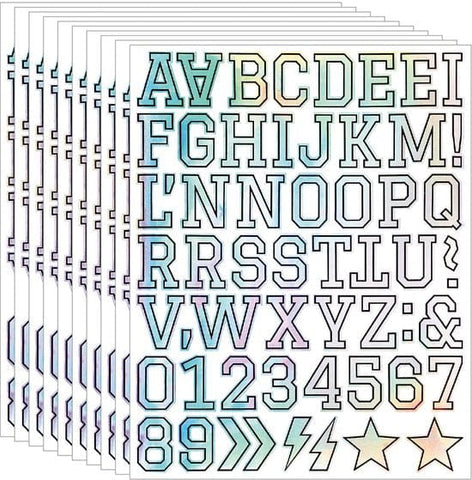 Darrahopens Electronics > Printer Accessories & Supplies > Labels Letter stickers - 10-sheet vinyl letter stickers - 1.5-inch self-adhesive alphabet and number stickers - waterproof - suitable for mailboxes, windows, doors, cars, boats, house numbers (Style B)