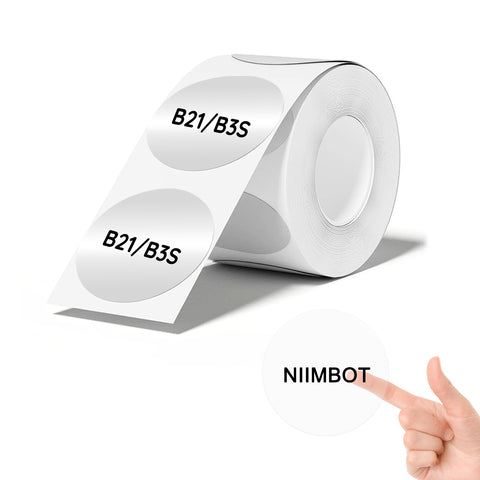 Darrahopens Electronics > Printer Accessories & Supplies > Labels Niimbot Transparent Label Printing Paper Waterproof Label Sticker 50*50mm 150pcs  Round For B21/B3S/B1