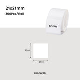 Darrahopens Electronics > Printer Accessories & Supplies > Labels NiiMbot white label paper 21*21mm 300 Pcs For B21/B3S/B1