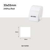 Darrahopens Electronics > Printer Accessories & Supplies > Labels NiiMbot white label paper 33*33mm 215 Pcs For B21/B3S/B1