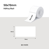Darrahopens Electronics > Printer Accessories & Supplies > Labels NiiMbot white label paper 50*70mm 110 Pcs For B21/B3S/B1
