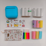 Darrahopens Electronics > Printers > Printers & Accessories Blue X6 Mini Portable Bluetooth Instant Photo & Note Printer for Students - Deluxe 20-Piece Gift Set with 12 Paper Rolls, Color Pens & Storage Bag