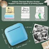 Darrahopens Electronics > Printers > Printers & Accessories Blue X6 Mini Portable Bluetooth Instant Photo & Note Printer for Students - Deluxe 20-Piece Gift Set with 12 Paper Rolls, Color Pens & Storage Bag
