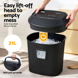 Darrahopens Electronics > Printers > Printers & Accessories Devanti Electric Paper Shredder for Home Office 10 A4 Paper Sheet Cross-Cut Paper