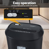 Darrahopens Electronics > Printers > Printers & Accessories Devanti Electric Paper Shredder for Home Office 10 A4 Paper Sheet Cross-Cut Paper