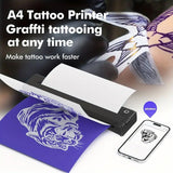 Darrahopens Electronics > Printers > Printers & Accessories Portable A4 Thermal Printer with Bluetooth Wireless Connectivity, Inkless Printing for Home, Office, and Tattoo Transfer Use on Paper and Various Media (Black)