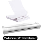 Darrahopens Electronics > Printers > Printers & Accessories Portable A4 Thermal Printer with Bluetooth Wireless Connectivity, Inkless Printing for Home, Office, and Tattoo Transfer Use on Paper and Various Media (White)