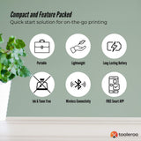 Darrahopens Electronics > Printers > Printers & Accessories Tooleroo Portable A4 Thermal Printer Black + Paper Kit - Wireless and Inkless