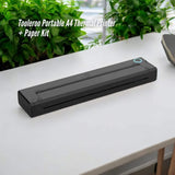 Darrahopens Electronics > Printers > Printers & Accessories Tooleroo Portable A4 Thermal Printer Black + Paper Kit - Wireless and Inkless