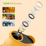 Darrahopens Electronics > Printers > Scanners 1000x Digital Children's Microscope - With 2 Inch IPS Screen & 8 LED Lights - Handy & Easy to Use for Nature Research - Yellow