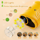 Darrahopens Electronics > Printers > Scanners 1000x Digital Children's Microscope - With 2 Inch IPS Screen & 8 LED Lights - Handy & Easy to Use for Nature Research - Yellow