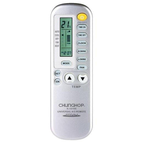 Darrahopens Electronics Universal Aircon Remote Replacement Silver - AC Air Conditioner Control 1 in 1000 Brands