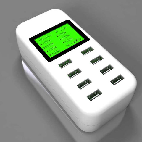 darrahopens Electronics > USB Gadgets 8 port USB Desktop Charger 5V/8A Multi Smart Fast Charging Station With LCD Display