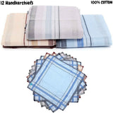 Darrahopens Fashion > Men's Fashion > Men's Accessories 12 Pack Men's Cotton Handkerchiefs, 35 x 35 cm Pocket Square Hankies