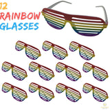 Darrahopens Fashion > Men's Fashion > Men's Accessories 12x RAINBOW GLASSES Sunglasses Mardi Gras Gay Pride LGBT Party Costume BULK