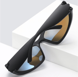 Darrahopens Fashion > Men's Fashion > Men's Accessories 2 Pack Black-rimmed Night Vision Lenses + Pink Polarized Sports Sunglasses Men Small Frame Cycling Glasses Anti-Glare UV Protection Outdoor Eyewear Ideal for Driving and Running