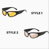 Darrahopens Fashion > Men's Fashion > Men's Accessories 2 Pack Black-rimmed Night Vision Lenses + Pink Polarized Sports Sunglasses Men Small Frame Cycling Glasses Anti-Glare UV Protection Outdoor Eyewear Ideal for Driving and Running