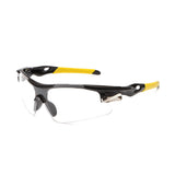 Darrahopens Fashion > Men's Fashion > Men's Accessories 2-PCS Bright black frame with clear lenses Men's Sports Cycling Sunglasses Windproof PC Frame Wrap Around Design for Riding Fishing Running Reliable Outdoor Protection Australian Style