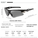 Darrahopens Fashion > Men's Fashion > Men's Accessories 2-PCS Bright black frame with clear lenses Men's Sports Cycling Sunglasses Windproof PC Frame Wrap Around Design for Riding Fishing Running Reliable Outdoor Protection Australian Style