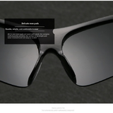 Darrahopens Fashion > Men's Fashion > Men's Accessories 2-PCS Bright black frame with grey lenses Men's Sports Cycling Sunglasses Windproof PC Frame Wrap Around Design for Riding Fishing Running Reliable Outdoor Protection Australian Style