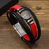 Darrahopens Fashion > Men's Fashion > Men's Accessories 2PCS Handwoven Tree of Life Magnetic Clasp Bracelet, featuring a black synthetic leather double-layer design. Blending vintage charm with contemporary style, it symbolizes flourishing life and is perfect for both personal wear and thoughtful gifting.