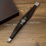 Darrahopens Fashion > Men's Fashion > Men's Accessories 2PCS Handwoven Tree of Life Magnetic Clasp Bracelet, featuring a black synthetic leather double-layer design. Blending vintage charm with contemporary style, it symbolizes flourishing life and is perfect for both personal wear and thoughtful gifting.