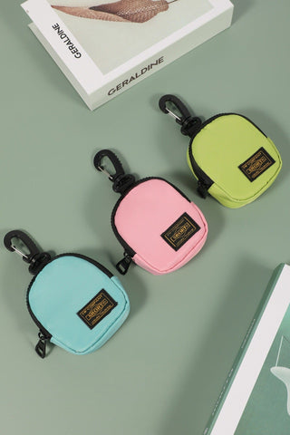Darrahopens Fashion > Men's Fashion > Men's Accessories 3 PCS Mini Coin Purse with Carabiner Clip Water Resistant Small Zipper Pouch Wallet for Keys Earbuds Cards Travel Accessories Blue Pink Green