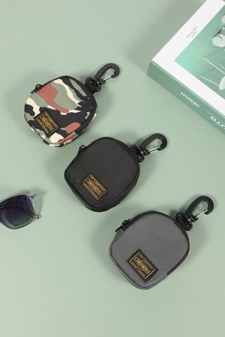 Darrahopens Fashion > Men's Fashion > Men's Accessories 3 PCS Tactical Mini Pouch Set with Carabiner Clip Camo Black Grey Small Coin Purse Zipper Wallet for Keys Earbuds Cards Outdoor EDC