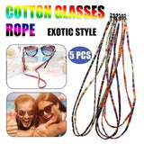 Darrahopens Fashion > Men's Fashion > Men's Accessories 5 PCS Colorful Sunglasses Strap Eyeglass Chain Reading Glasses Holder Neck Cord