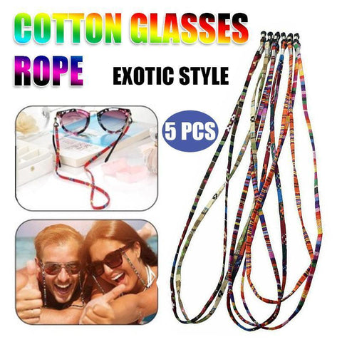 Darrahopens Fashion > Men's Fashion > Men's Accessories 5 PCS Colorful Sunglasses Strap Eyeglass Chain Reading Glasses Holder Neck Cord