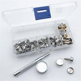 Darrahopens Fashion > Men's Fashion > Men's Accessories 62Pcs Canvas Snap Fastener Kit with Stainless Screws and Tools for Marine Tent Cover