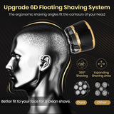 Darrahopens Fashion > Men's Fashion > Men's Accessories 6D Magnetic Bald Shaver for Men – Cordless Rechargeable Electric Head Shaver with LED Display, IPX6 Waterproof, 3-Second Travel Lock, 6 Floating Heads, Includes Storage Bag & Cleaning Brush (Black)