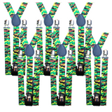 Darrahopens Fashion > Men's Fashion > Men's Accessories 6x Mens Suspenders Braces Adjustable Strong Clip On Elastic Formal Wedding BULK - Army Camouflage 2