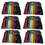 Darrahopens Fashion > Men's Fashion > Men's Accessories 6x Mens Suspenders Braces Adjustable Strong Clip On Elastic Formal Wedding BULK - Assorted Colour Pack
